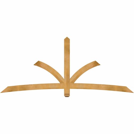 Ekena Millwork Davenport Rough Sawn Timber Gable Bracket, Western Red Cedar, 96"W x 40"H x 2"D x 4"F, 10/12 Pitch GBW096X40X0204DAV00RWR